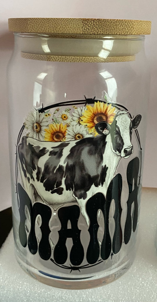 Mama Cow Floral Cup