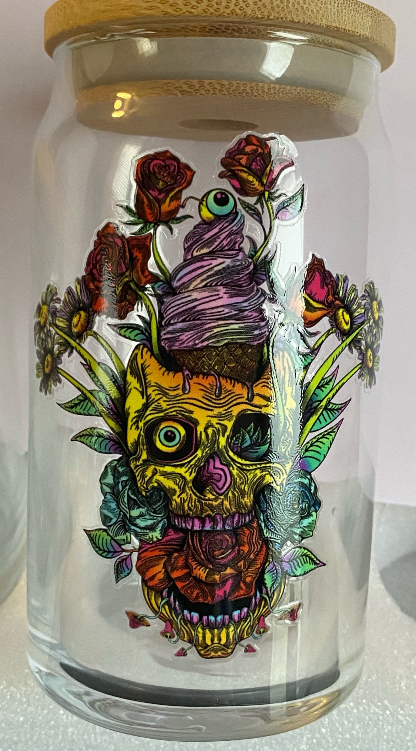 Floral Skull Icecream Cup