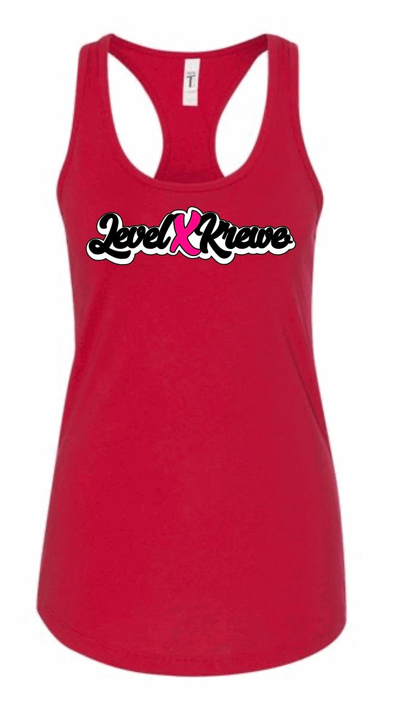 Racer Back Tank- Red Style 1 (White)