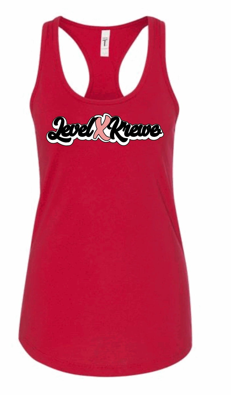 Racer Back Tank- Red Style 1 (White)
