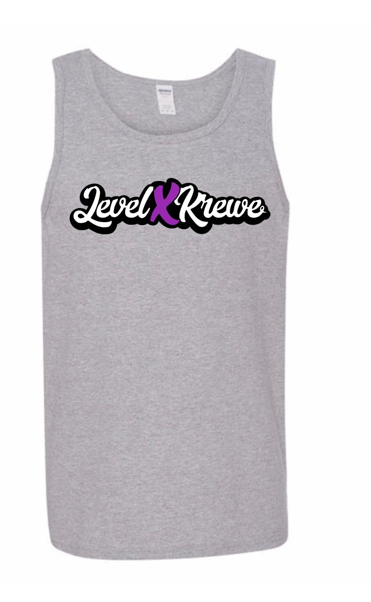 Mens Tank Top- Grey Style 1 (Black)